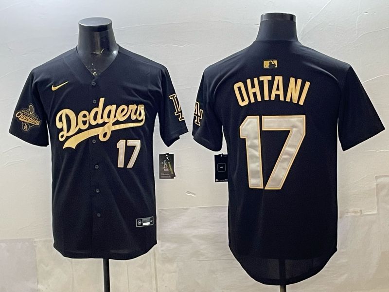Men 2026 Nike Los Angeles Dodgers #17 Ohtani black Game MLB Jersey 010